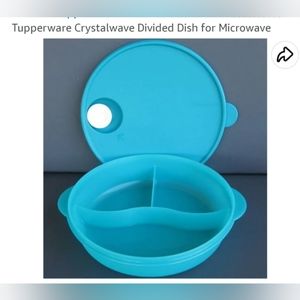 New Tupperware.  Crystal Wave Plus Divided Dish.